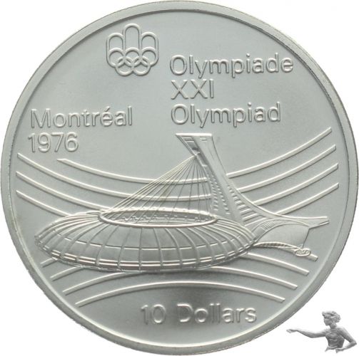 Kanada 10 Dollars 1976 Olympiade Silber